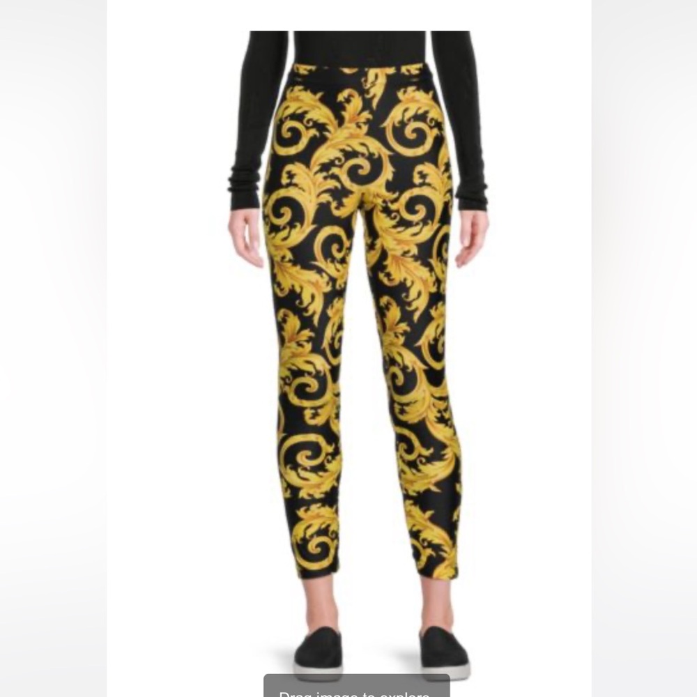 VERSACE Baroque Print Leggings Sz 40